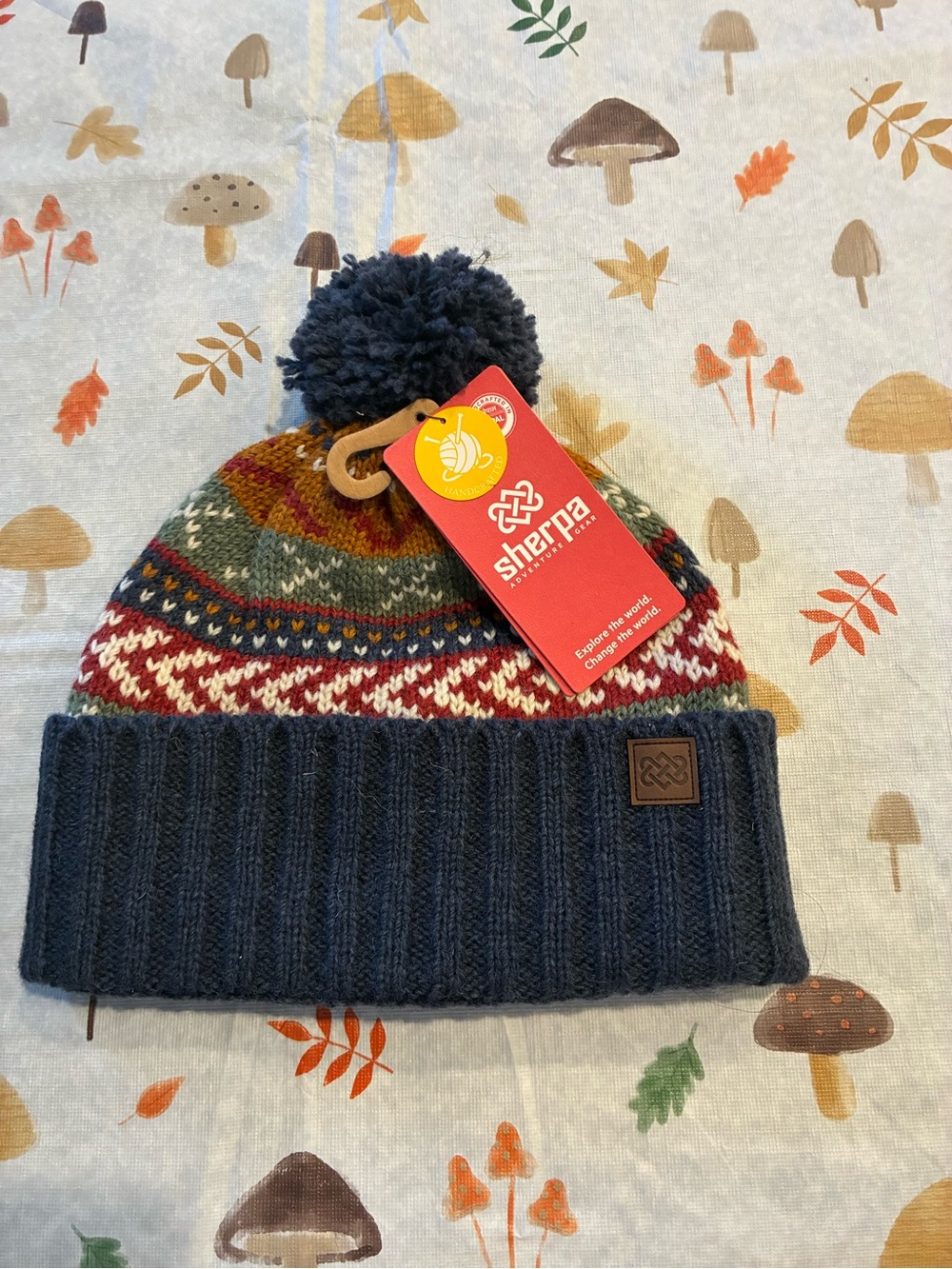 Sherpa Navy vastu Pom Beanie